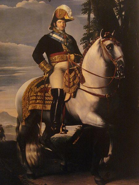 Vicente Lopez y Portana Equestrian portrait of Ferdinand VII of Spain oil painting image